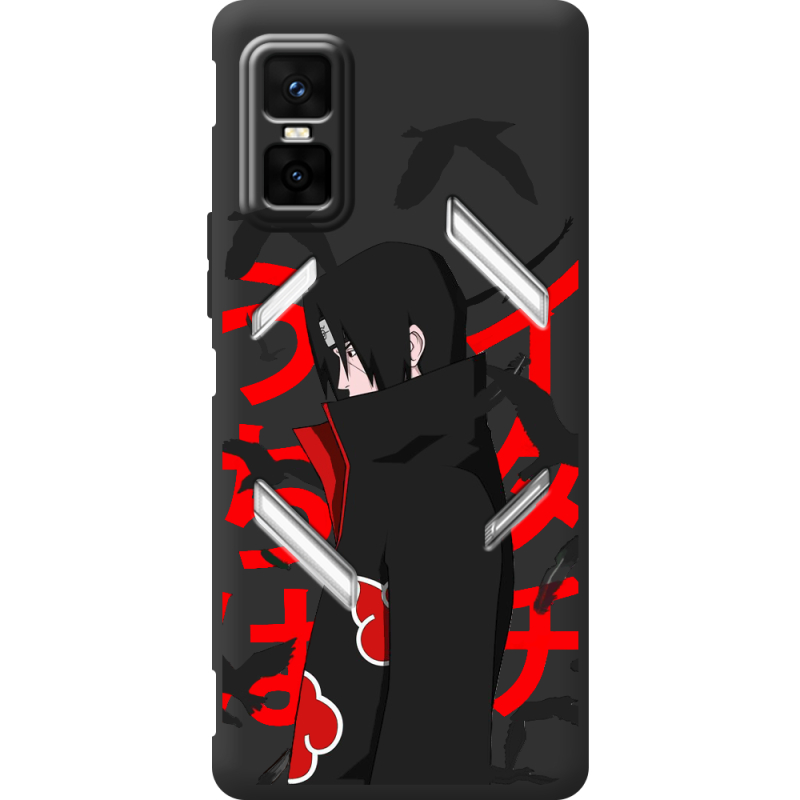 Чорний чохол BoxFace Infinix GT 30 Pro Учиха Итачи