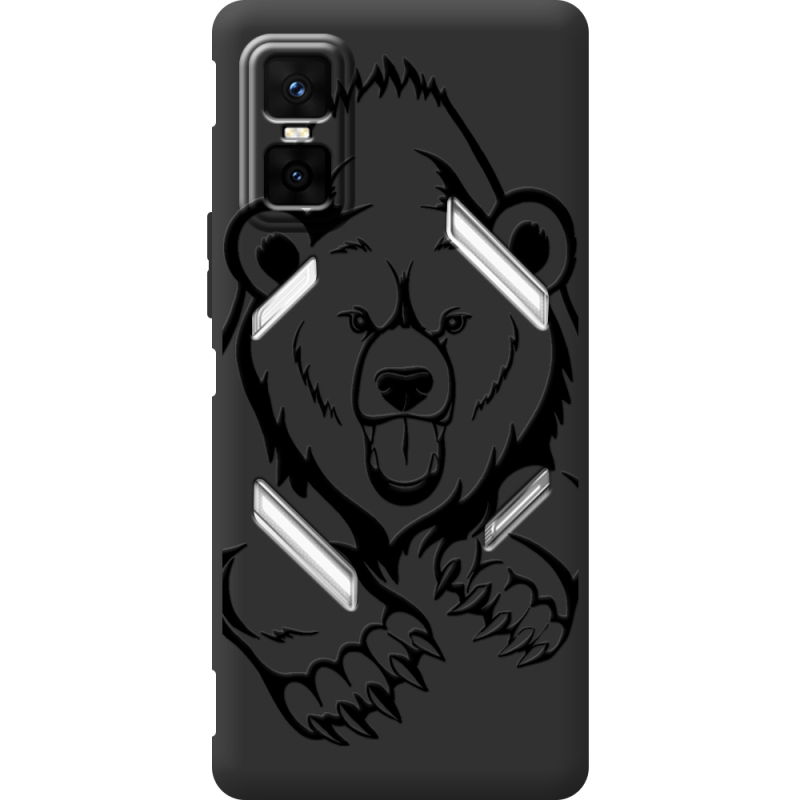 Чорний чохол BoxFace Infinix GT 30 Pro Grizzly Bear