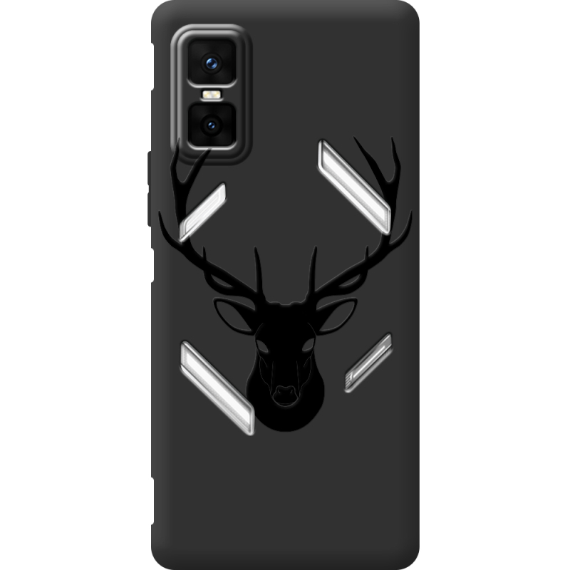 Чорний чохол BoxFace Infinix GT 30 Pro Deer