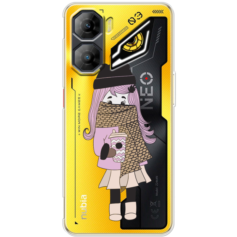 Прозорий чохол BoxFace Nubia Neo 3 5G Winter Morning Girl