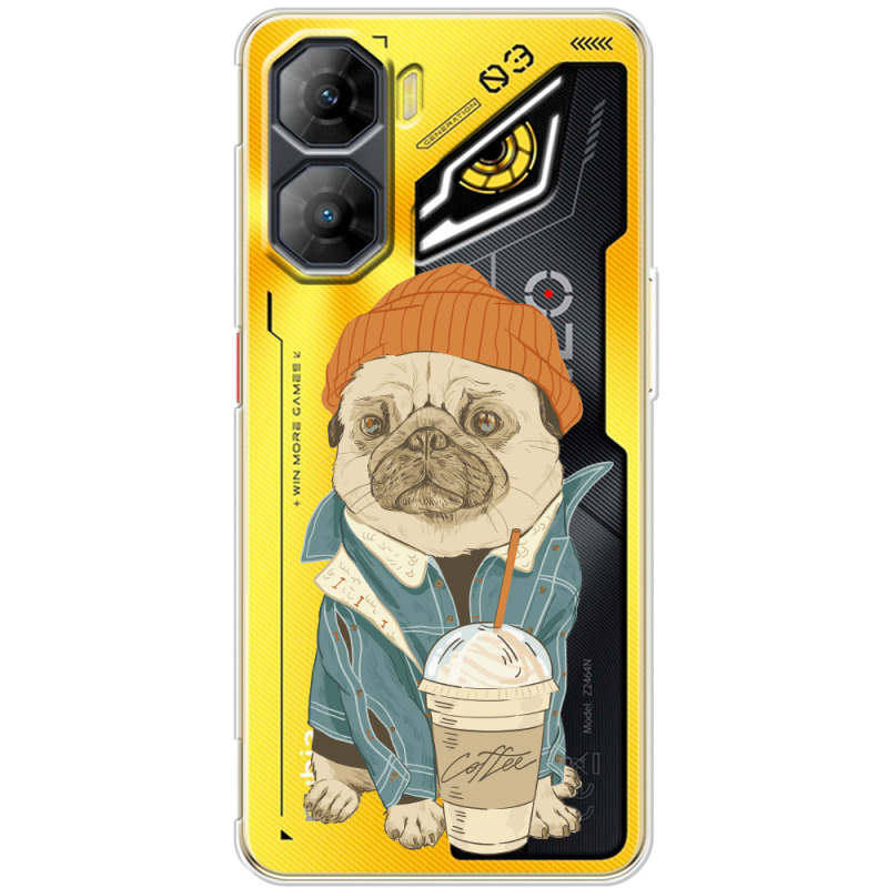 Прозорий чохол BoxFace Nubia Neo 3 5G Dog Coffeeman