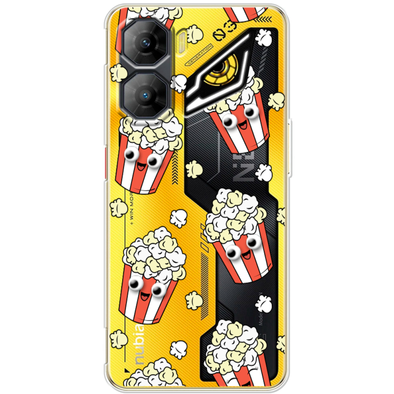 Прозорий чохол BoxFace Nubia Neo 3 5G с 3D-глазками Popcorn