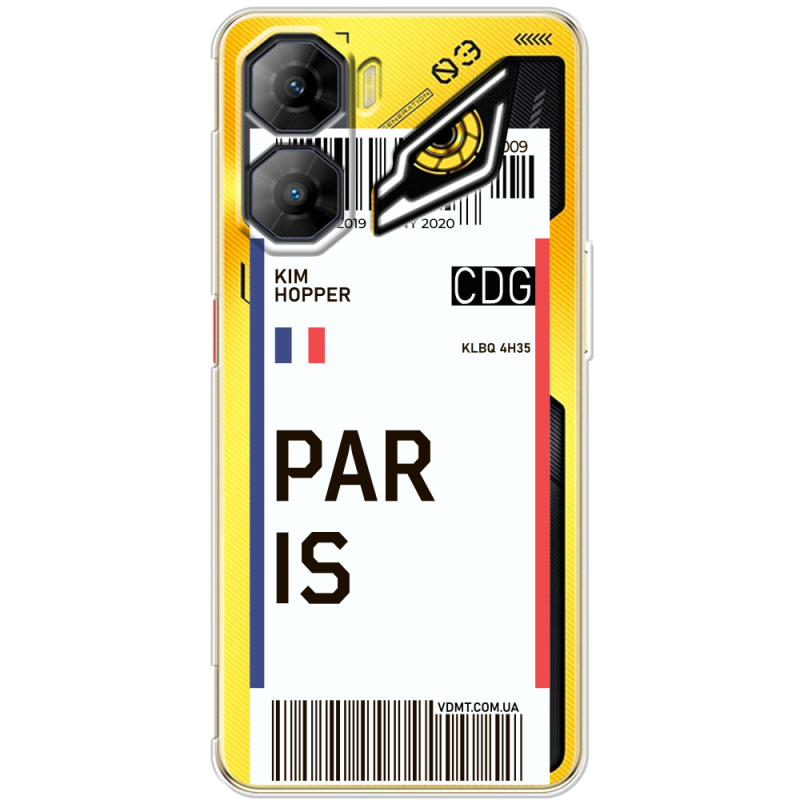 Прозорий чохол BoxFace Nubia Neo 3 5G Ticket Paris