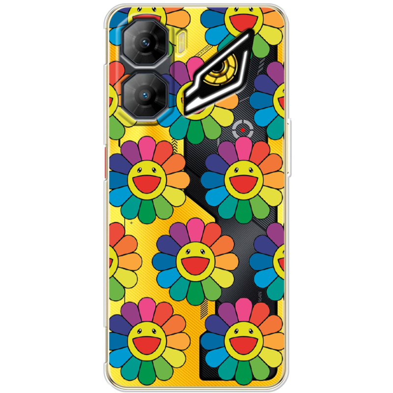 Прозорий чохол BoxFace Nubia Neo 3 5G Hippie Flowers