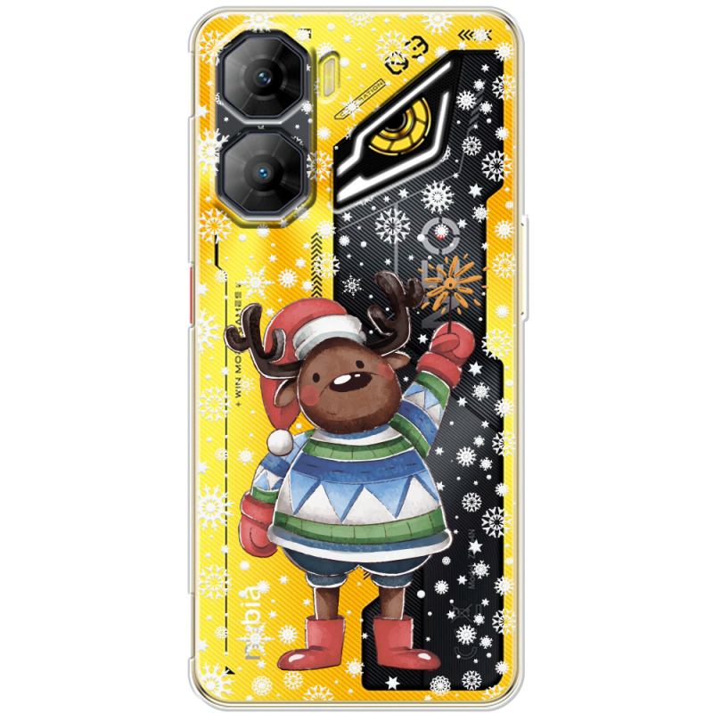 Прозорий чохол BoxFace Nubia Neo 3 5G Christmas Deer with Snow