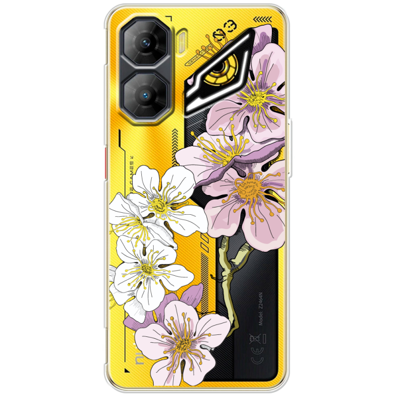 Прозорий чохол BoxFace Nubia Neo 3 5G Cherry Blossom