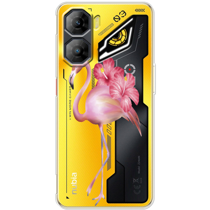 Прозорий чохол BoxFace Nubia Neo 3 5G Floral Flamingo
