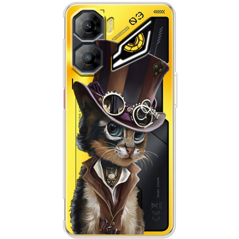 Прозорий чохол BoxFace Nubia Neo 3 5G Steampunk Cat