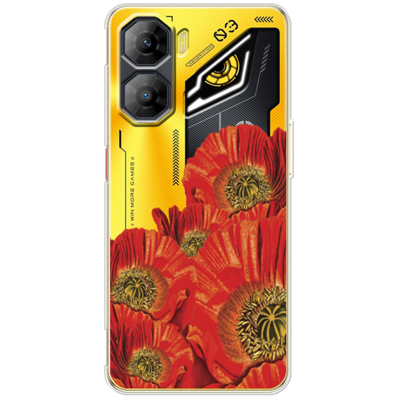 Прозорий чохол BoxFace Nubia Neo 3 5G Red Poppies