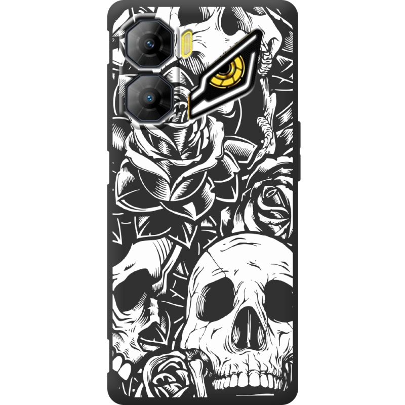 Чорний чохол BoxFace Nubia Neo 3 5G Skull and Roses