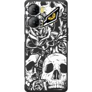 Чорний чохол BoxFace Nubia Neo 3 5G Skull and Roses