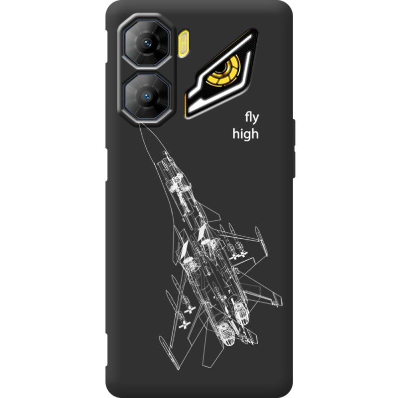 Чорний чохол BoxFace Nubia Neo 3 5G Військовий літак