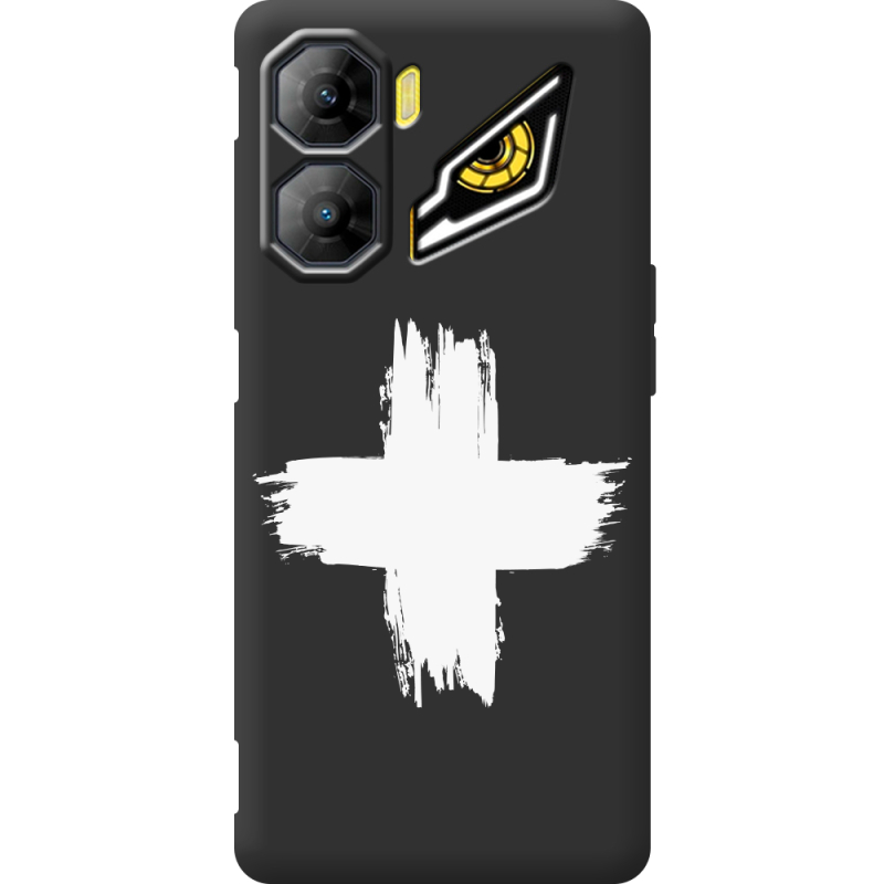 Чорний чохол BoxFace Nubia Neo 3 5G Білий хрест ЗСУ