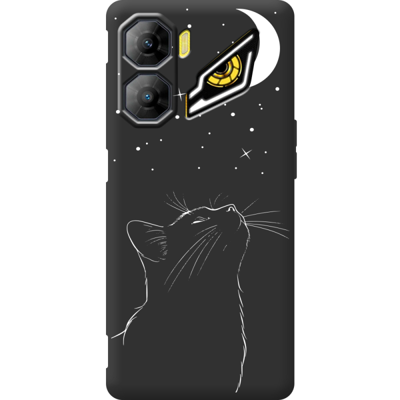 Чорний чохол BoxFace Nubia Neo 3 5G Місячний кіт