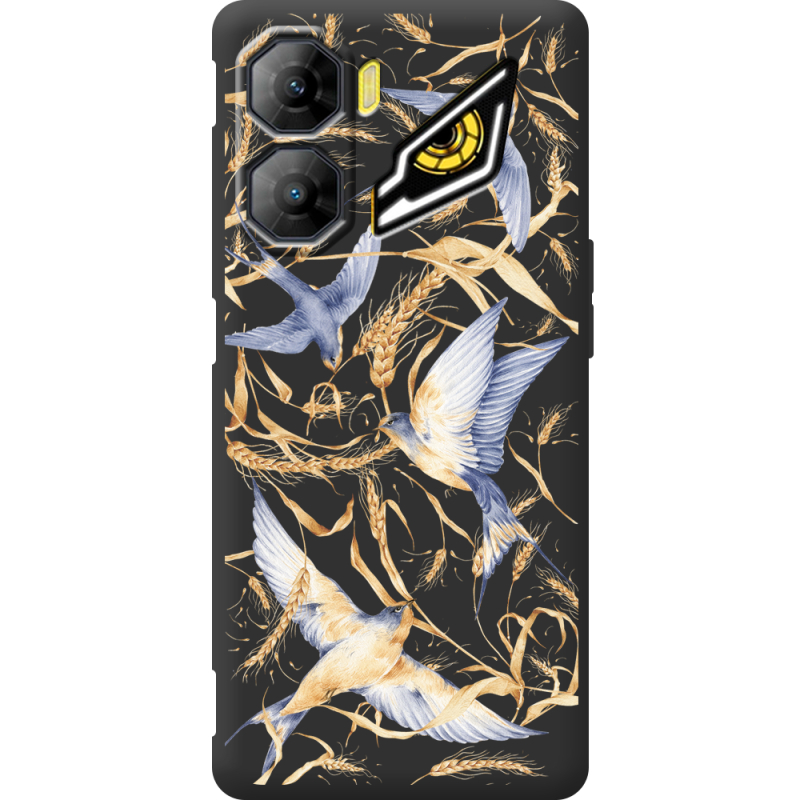 Чорний чохол BoxFace Nubia Neo 3 5G Ластівки