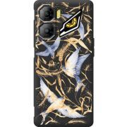 Чорний чохол BoxFace Nubia Neo 3 5G Ластівки