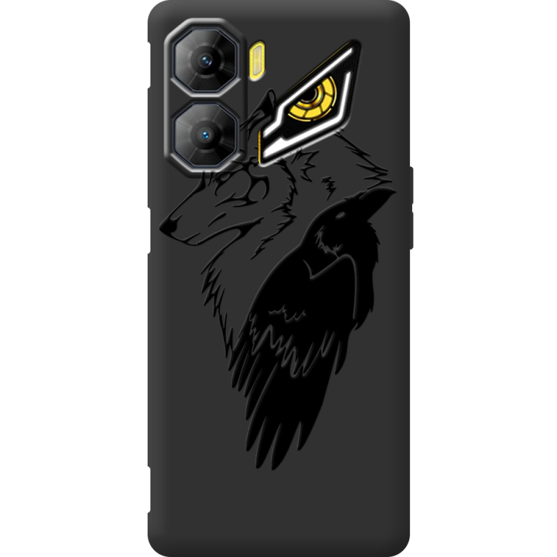 Чорний чохол BoxFace Nubia Neo 3 5G Wolf and Raven