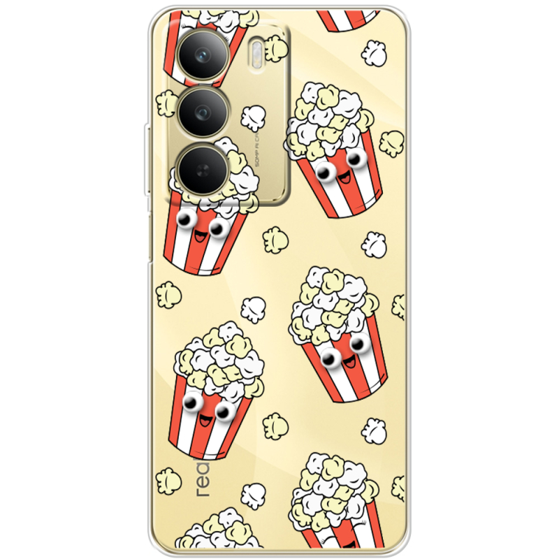 Прозорий чохол BoxFace Realme C71 с 3D-глазками Popcorn