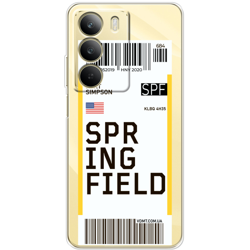 Прозорий чохол BoxFace Realme C71 Ticket Springfield