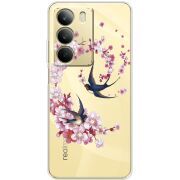 Чохол зі стразами Realme C71 Swallows and Bloom