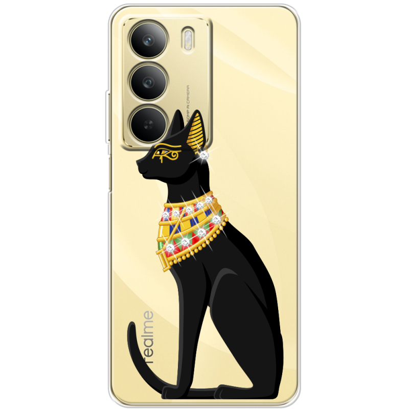 Чохол зі стразами Realme C71 Egipet Cat