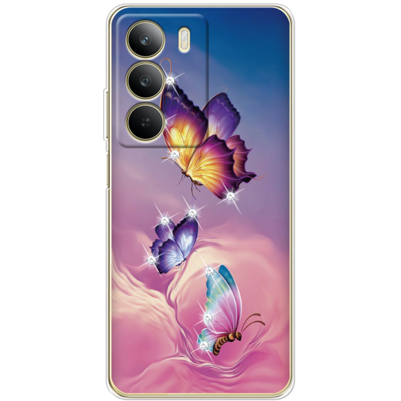 Чохол зі стразами Realme C71 Butterflies