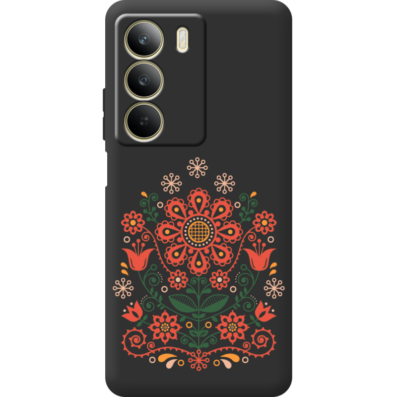 Чорний чохол BoxFace Realme C71 Ukrainian Ornament