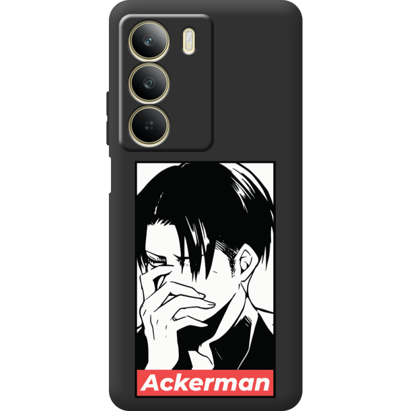 Чорний чохол BoxFace Realme C71 Attack On Titan - Ackerman