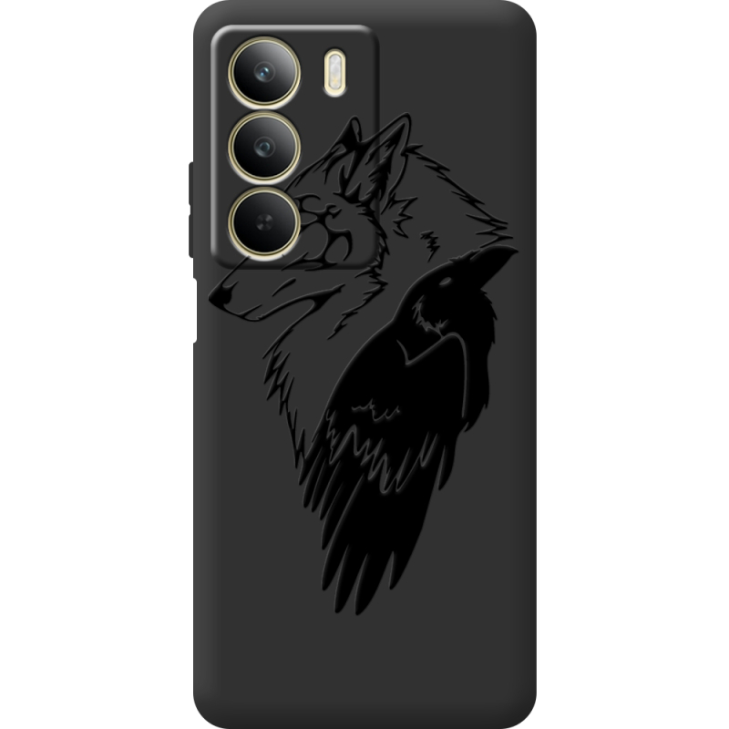 Чорний чохол BoxFace Realme C71 Wolf and Raven