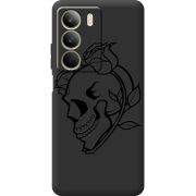Чорний чохол BoxFace Realme C71 Skull and Roses