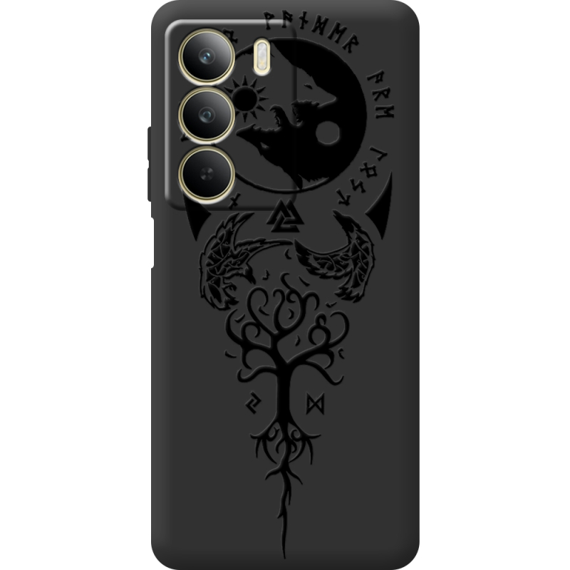 Чорний чохол BoxFace Realme C71 Hugin and Munin