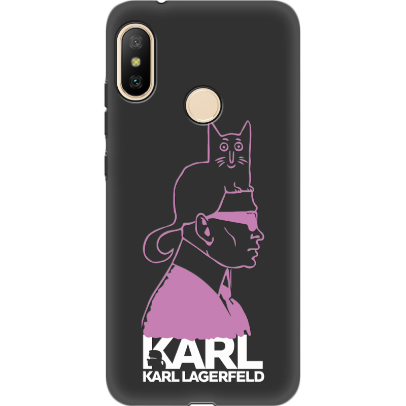 Черный чехол Uprint Xiaomi Mi A2 Lite Pink Karl