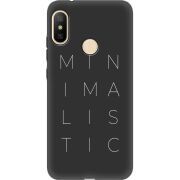 Черный чехол Uprint Xiaomi Mi A2 Lite Minimalistic