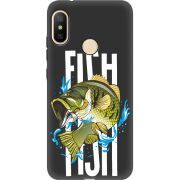 Черный чехол Uprint Xiaomi Mi A2 Lite Fish