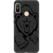 Черный чехол Uprint Xiaomi Mi A2 Lite Grizzly Bear