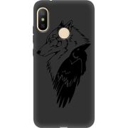 Черный чехол Uprint Xiaomi Mi A2 Lite Wolf and Raven