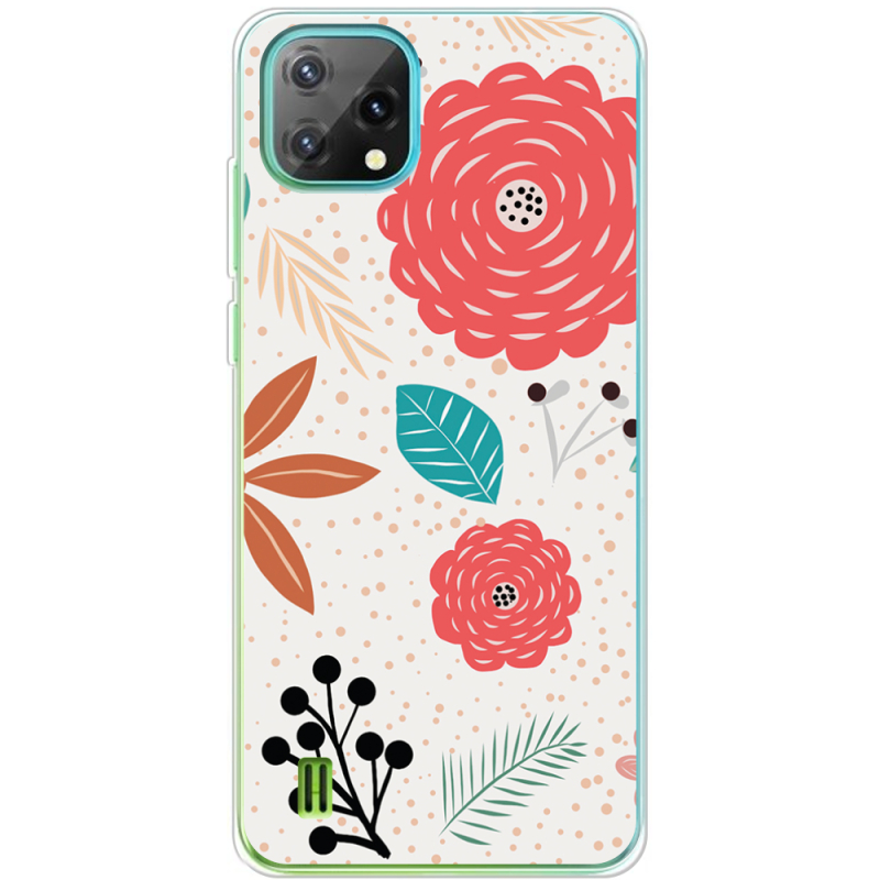 Чохол BoxFace Blackview Oscal C60 Line Flowers