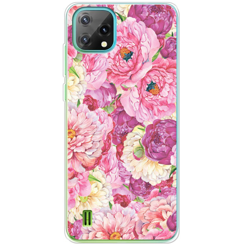 Чохол BoxFace Blackview Oscal C60 Pink Peonies
