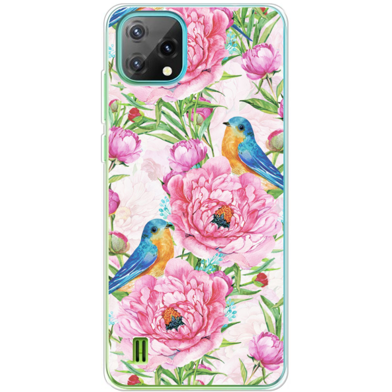 Чохол BoxFace Blackview Oscal C60 Birds and Flowers