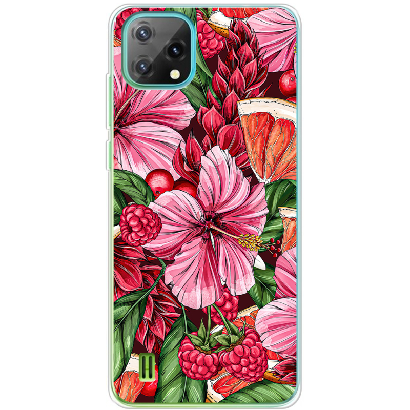 Чохол BoxFace Blackview Oscal C60 Tropical Flowers