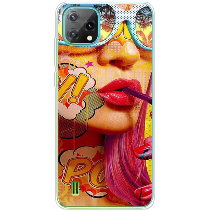 Чохол BoxFace Blackview Oscal C60 Yellow Girl Pop Art