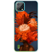 Чохол BoxFace Blackview Oscal C60 Exquisite Orange Flowers