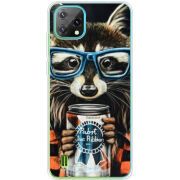 Чохол BoxFace Blackview Oscal C60 Енот с банкой