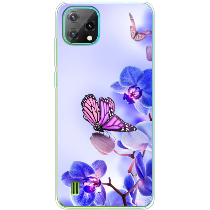 Чохол BoxFace Blackview Oscal C60 Orchids and Butterflies