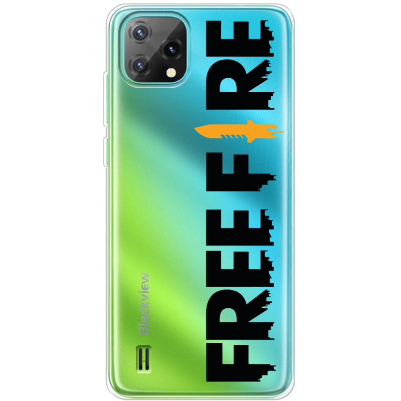 Прозорий чохол BoxFace Blackview Oscal C60 Free Fire Black Logo