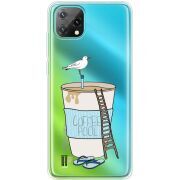 Прозорий чохол BoxFace Blackview Oscal C60 Segull in Cofee Pool