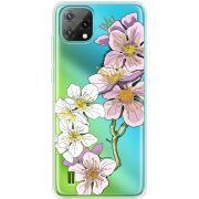 Прозорий чохол BoxFace Blackview Oscal C60 Cherry Blossom
