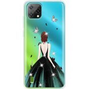 Чохол зі стразами Blackview Oscal C60 Girl in the green dress