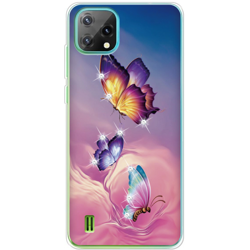 Чохол зі стразами Blackview Oscal C60 Butterflies