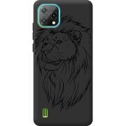 Чорний чохол BoxFace Blackview Oscal C60 Lion